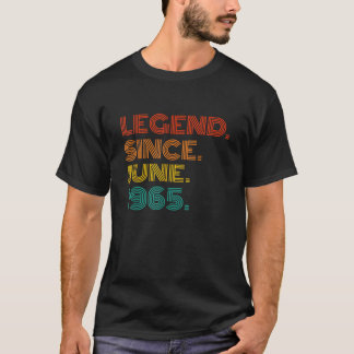 T-shirt Légende depuis juin 1965 Tee Vintage 1965 Annivers