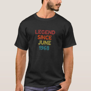T-shirt Légende depuis juin 1968 Anniversaire rétro