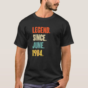 T-shirt Légende depuis juin 1984 38 ans 38e anniversaire