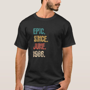 T-shirt Légende depuis juin 1986 36 ans 36e anniversaire