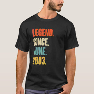 T-shirt Légende depuis juin 2003 19 ans 19e anniversaire