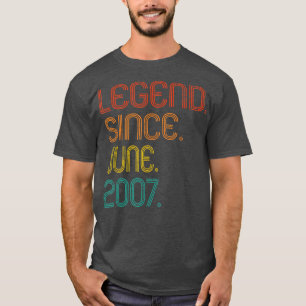 T-shirt Légende depuis juin 2007 15e anniversaire 15 ans