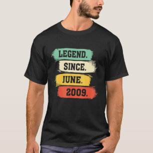 T-shirt Légende depuis juin 2009 U2013 Joyeux anniversaire