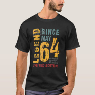 T-shirt Légende Depuis Mai 1964 Pour 58 Ans 58e Naissance
