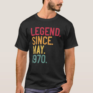 T-shirt Légende depuis mai 1970 51E Anniversaire 51 Ans V