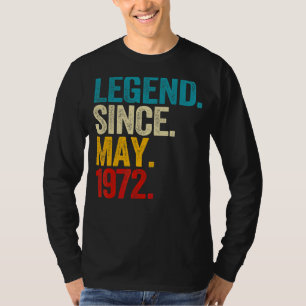 T-shirt Légende depuis mai 1972 50 ans 50e anniversaire Mo