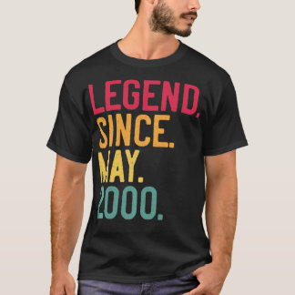 T-shirt Légende depuis mai 2000 22e cadeau d'anniversaire