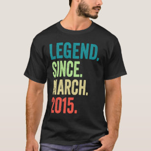 T-shirt Légende depuis mars 2015 Garçon fille 8 ans 8e B