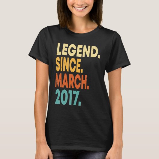 T-shirt Légende depuis mars 2017 Garçon Fille 6 Ans 6ème B (Devant)
