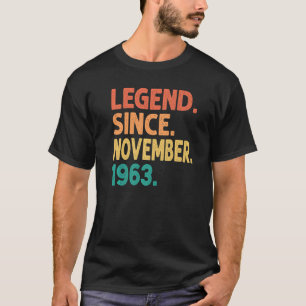 T-shirt Légende depuis novembre 1963 59e anniversaire Retr