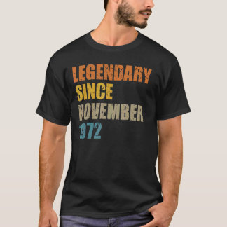 T-shirt Légende depuis novembre 1972 50 ans les années 50 