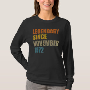 T-shirt Légende depuis novembre 1972 50 ans les années 50