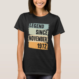 T-shirt Légende depuis novembre 1972 50 ans les années 50 