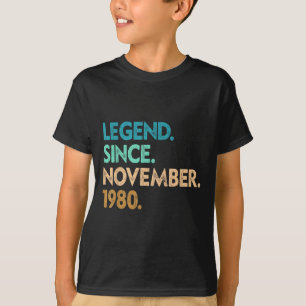 T-shirt Légende depuis novembre 1980 Vêtements