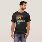 T-shirt Légende Depuis Novembre 1990 Pour Hommes Femmes No (Devant entier)