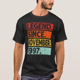 T-shirt Légende depuis novembre 1997 25e anniversaire Vint
