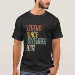 T-shirt Légende depuis novembre 2002 18e anniversaire 18 a<br><div class="desc">Légende depuis novembre 2002 18e anniversaire 18 ans</div>