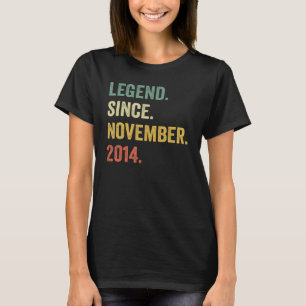T-shirt Légende depuis novembre 2014 8e anniversaire 8 an
