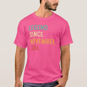 T-shirt Légende depuis novembre 2014 8e anniversaire 8 ans