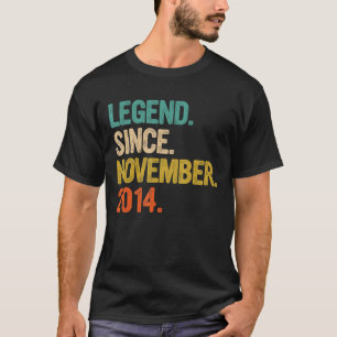 T-shirt Légende depuis novembre 2014 8e anniversaire 8 ans