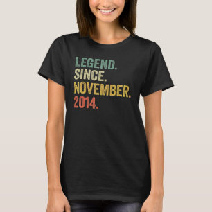 T-shirt Légende depuis novembre 2014 8e anniversaire 8 ans