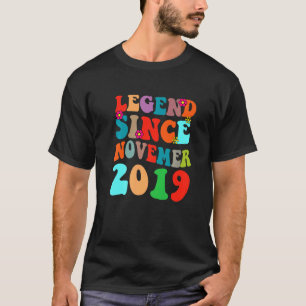 T-shirt Légende depuis novembre 2019 Vintage Anniversaire