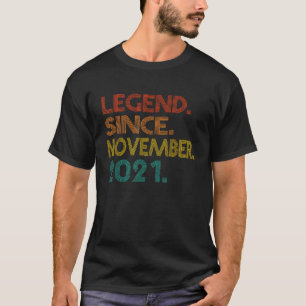 T-shirt Légende Depuis Novembre 2021 Naissance De Annivers