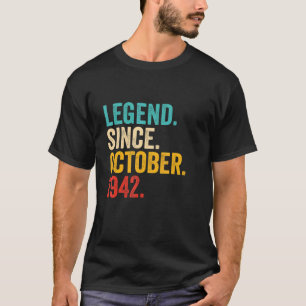 T-shirt Légende depuis octobre 1942 80e anniversaire 80 an