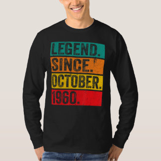 T-shirt Légende depuis octobre 1960 62e anniversaire Retro