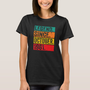 T-shirt Légende depuis octobre 1961 61e anniversaire Retro