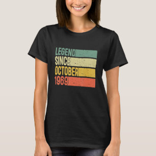 T-shirt Légende depuis octobre 1969 53 Ans 53e Naissance