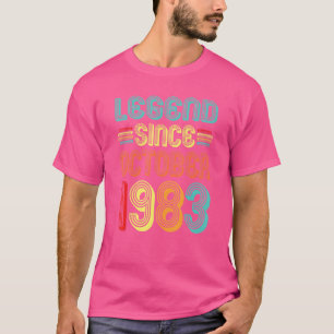 T-shirt Légende depuis octobre 1983 Rétro 39 ans 39e