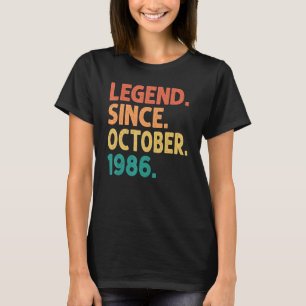 T-shirt Légende depuis octobre 1986 36 ans Vintage 36t