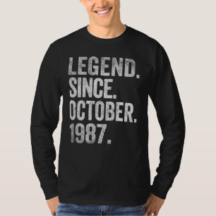 T-shirt Légende depuis octobre 1987 35 ans 35e anniversair
