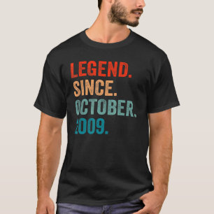 T-shirt Légende depuis octobre 2009 13e anniversaire 13 an