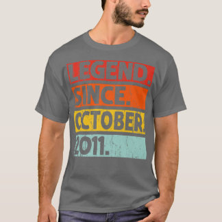 T-shirt Légende depuis octobre 2011 11e anniversaire 11 an