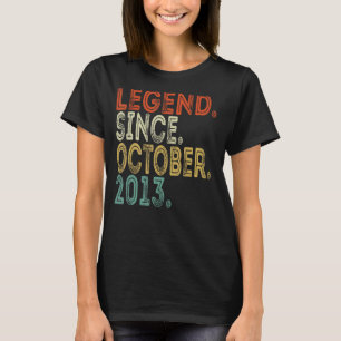 T-shirt Légende depuis octobre 2013 9 ans 9e anniversaire