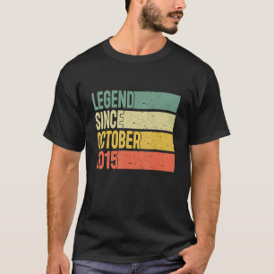 T-shirt Légende depuis octobre 2015 7e anniversaire 7 ans 
