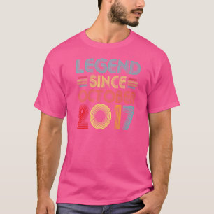 T-shirt Légende depuis octobre 2017 5 ans 5e anniversaire