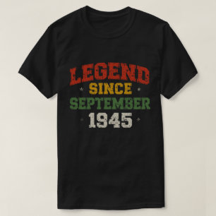 T-shirt Légende depuis septembre 1945 Retro Design Vintage