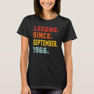 T-shirt Légende depuis septembre 1966 56 Ans 56e Bi