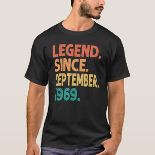 T-shirt Légende depuis septembre 1969 53e anniversaire 53 