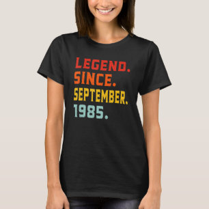 T-shirt Légende depuis septembre 1985 37 Ans 37e Bi