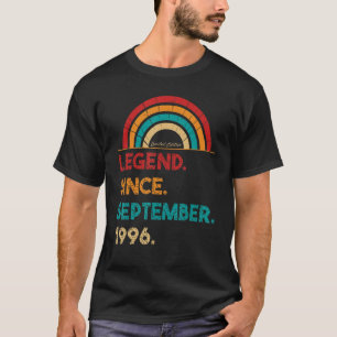 T-shirt Légende depuis septembre 1996 26e anniversaire Né