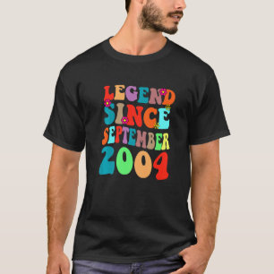 T-shirt Légende depuis septembre 2004 Vintage Birthday Ret