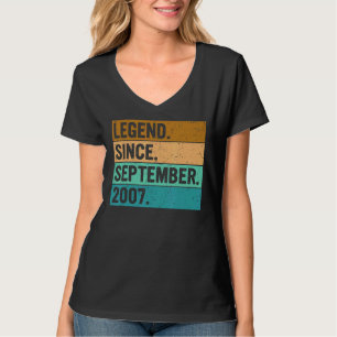 T-shirt Légende depuis septembre 2007 15e anniversaire 15