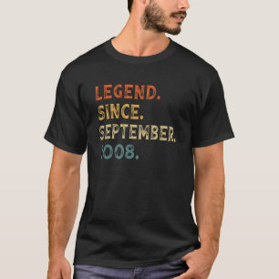 T-shirt Légende depuis septembre 2008 14 ans 14e Bir