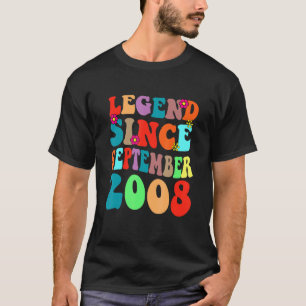 T-shirt Légende depuis septembre 2008 Vintage Birthday Ret