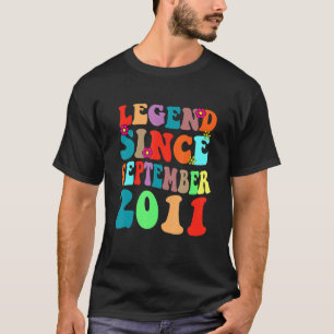 T-shirt Légende depuis septembre 2011 Vintage Birthday Ret
