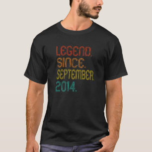 T-shirt Légende depuis septembre 2014 8 ans 8e anniversair